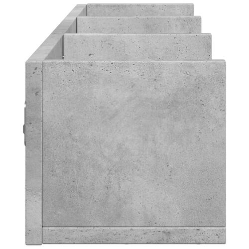Vægskab 75x18x16,5 cm konstrueret træ betongrå