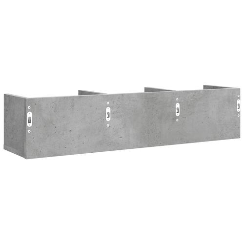 Vægskab 75x18x16,5 cm konstrueret træ betongrå