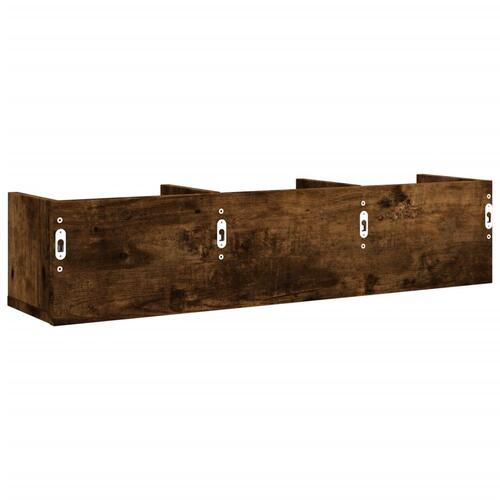 Vægskab 75x18x16,5 cm konstrueret træ røget egetræsfarve