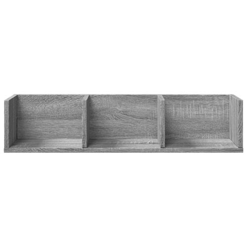 Vægskabe 2 stk. 75x18x16,5 cm konstrueret træ grå sonoma-eg