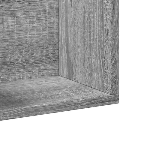 Vægskabe 2 stk. 75x18x16,5 cm konstrueret træ grå sonoma-eg
