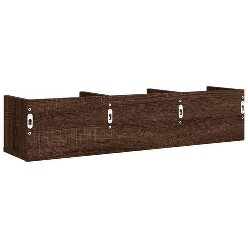Vægskabe 2 stk. 75x18x16,5 cm konstrueret træ brunt eg