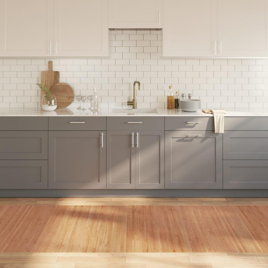 Gulvtæppe 100x300 cm rektangulær bambus naturfarvet