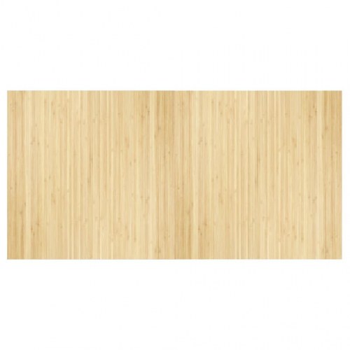 Gulvtæppe 100x200 cm rektangulær bambus lys naturfarvet
