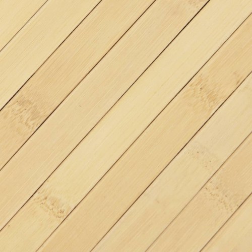 Gulvtæppe 100x200 cm rektangulær bambus lys naturfarvet