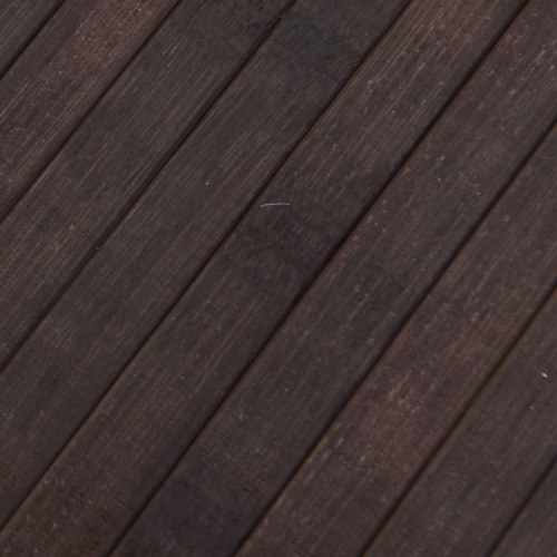 Gulvtæppe 80x500 cm rektangulær bambus mørkebrun