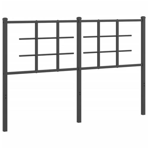 Sengegavl 140 cm metal sort