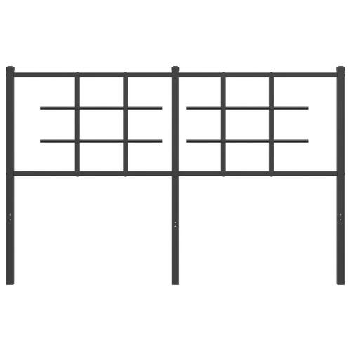 Sengegavl 140 cm metal sort