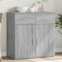 Skab 79x38x80 cm konstrueret træ grå sonoma-eg