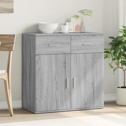 Skab 79x38x80 cm konstrueret træ grå sonoma-eg