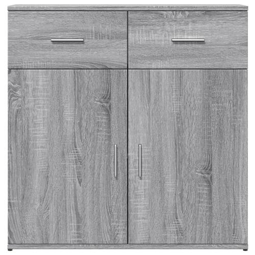 Skab 79x38x80 cm konstrueret træ grå sonoma-eg
