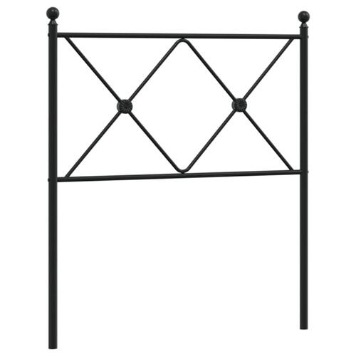 Sengegavl 80 cm metal sort