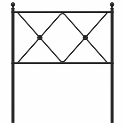 Sengegavl 80 cm metal sort
