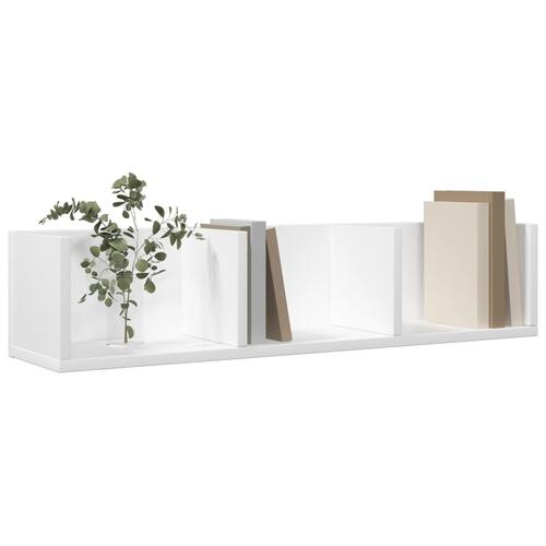 Vægskab 75x18x16,5 cm konstrueret træ hvid