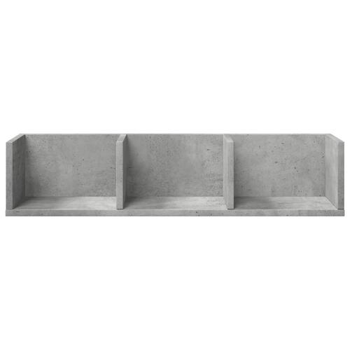 Vægskabe 2 stk. 75x18x16,5 cm konstrueret træ betongrå