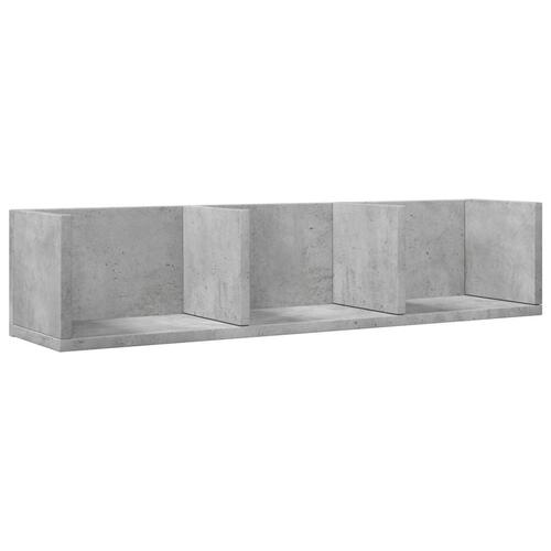 Vægskabe 2 stk. 75x18x16,5 cm konstrueret træ betongrå
