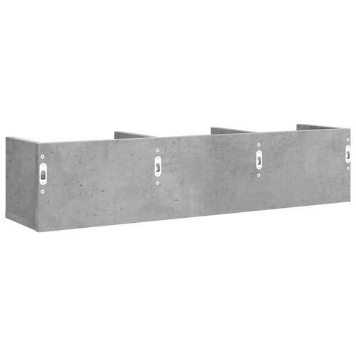 Vægskabe 2 stk. 75x18x16,5 cm konstrueret træ betongrå