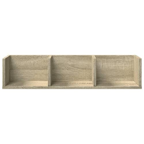 Vægskabe 2 stk. 75x18x16,5 cm konstrueret træ sonoma-eg