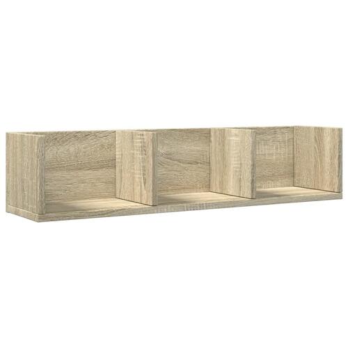 Vægskabe 2 stk. 75x18x16,5 cm konstrueret træ sonoma-eg