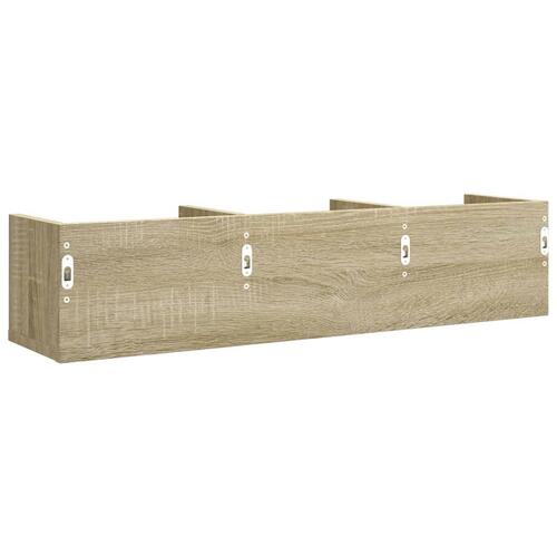 Vægskabe 2 stk. 75x18x16,5 cm konstrueret træ sonoma-eg