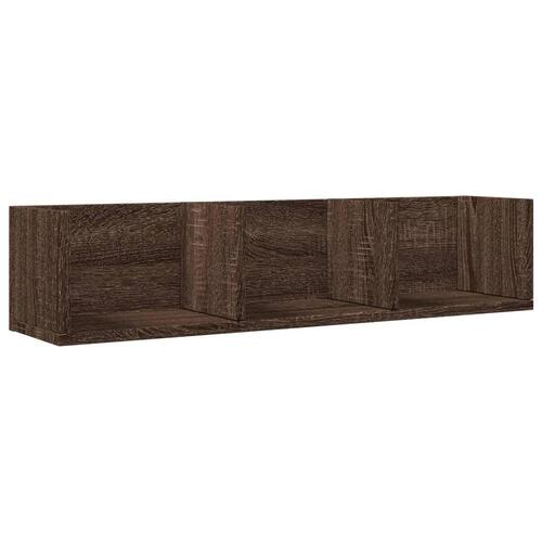Vægskab 75x18x16,5 cm konstrueret træ brun egetræsfarve