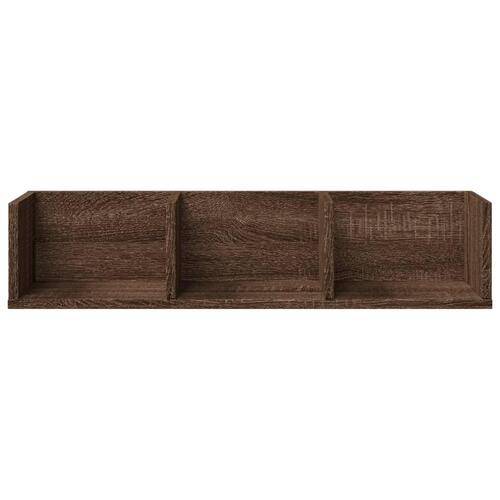 Vægskab 75x18x16,5 cm konstrueret træ brun egetræsfarve