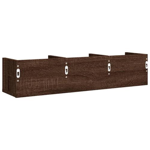 Vægskab 75x18x16,5 cm konstrueret træ brun egetræsfarve