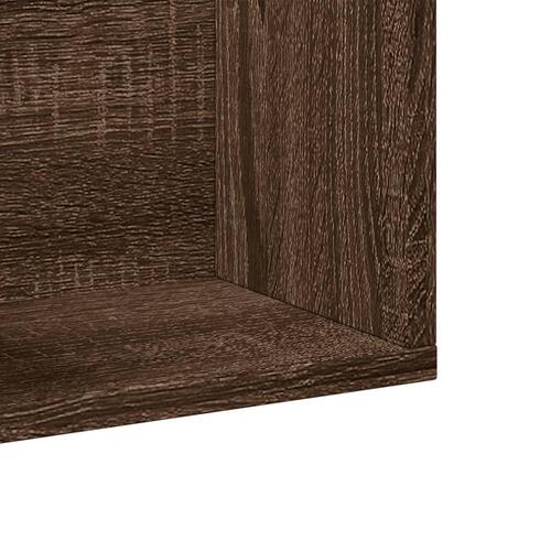 Vægskab 75x18x16,5 cm konstrueret træ brun egetræsfarve