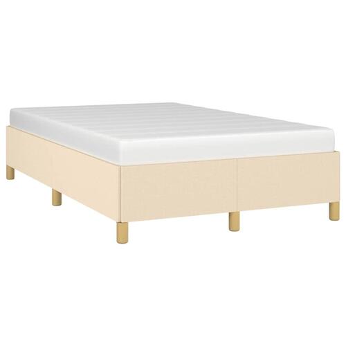 Sengeramme 120x190 cm stof cremefarvet