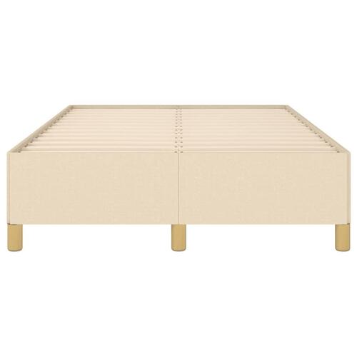 Sengeramme 120x190 cm stof cremefarvet