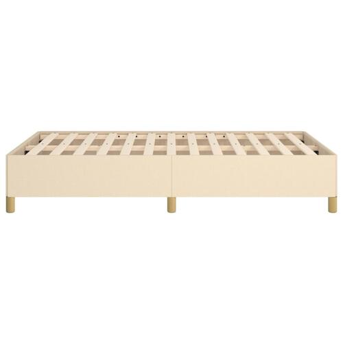 Sengeramme 120x190 cm stof cremefarvet