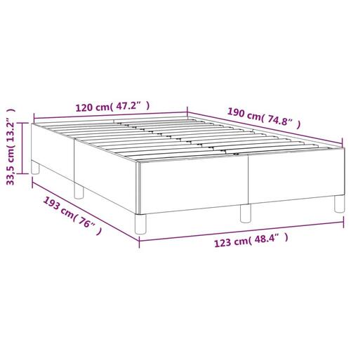 Sengeramme 120x190 cm stof cremefarvet