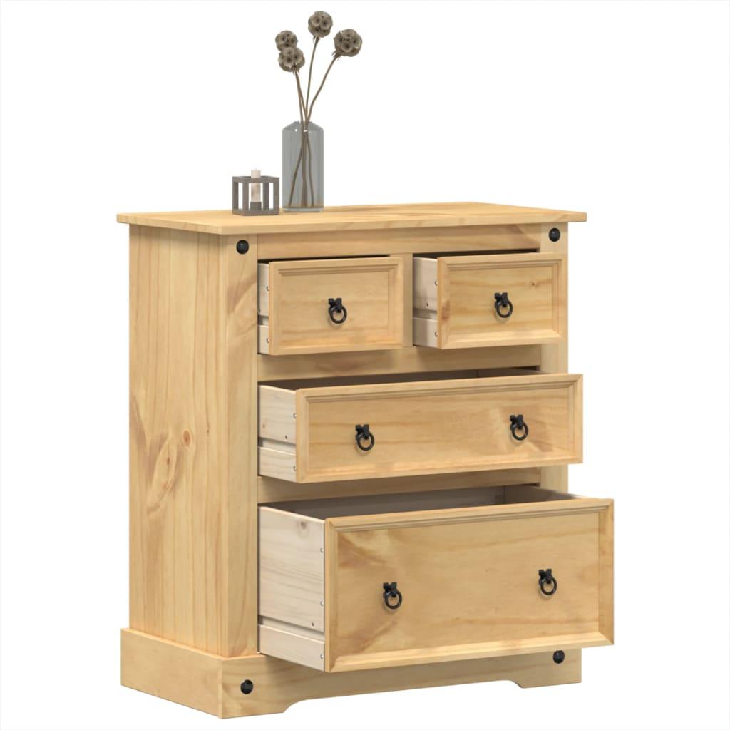 Kommode Corona 80x43x91 cm massivt fyrretræ