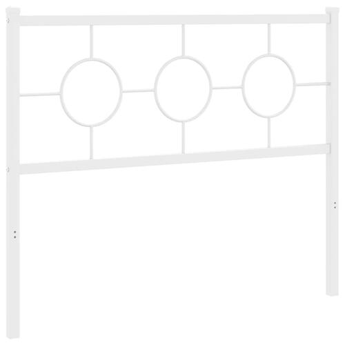 Sengegavl 107 cm metal hvid