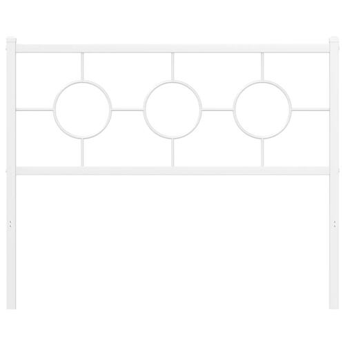 Sengegavl 107 cm metal hvid