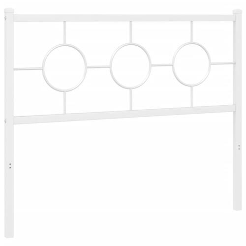 Sengegavl 107 cm metal hvid