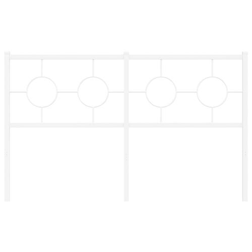 Sengegavl 135 cm metal hvid