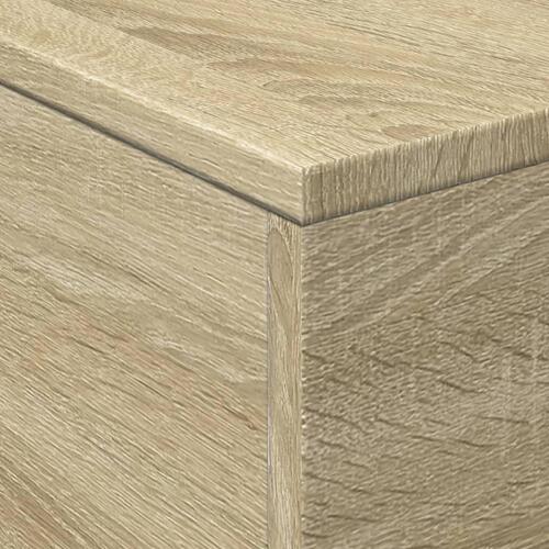 Sofabord med LED-lys 50x50x40 cm sonoma-eg
