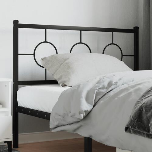 Sengegavl 107 cm metal sort