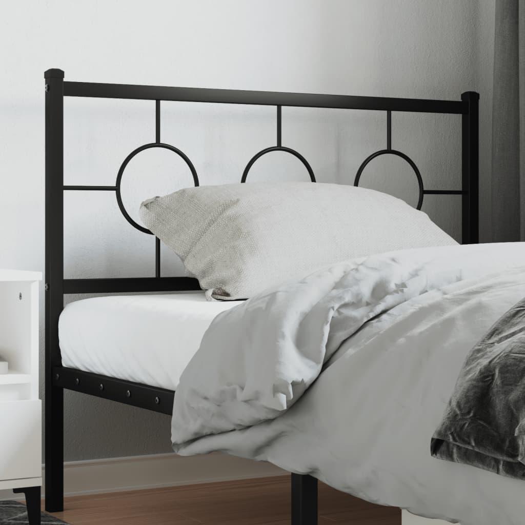 Sengegavl 107 cm metal sort