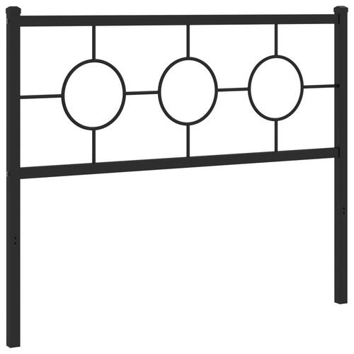 Sengegavl 107 cm metal sort