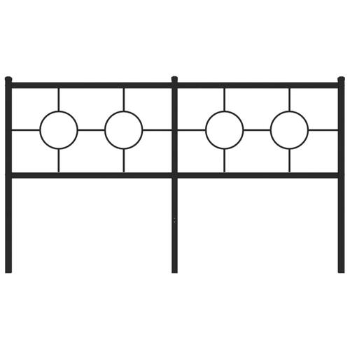 Sengegavl 160 cm metal sort