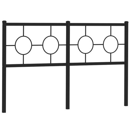 Sengegavl 160 cm metal sort