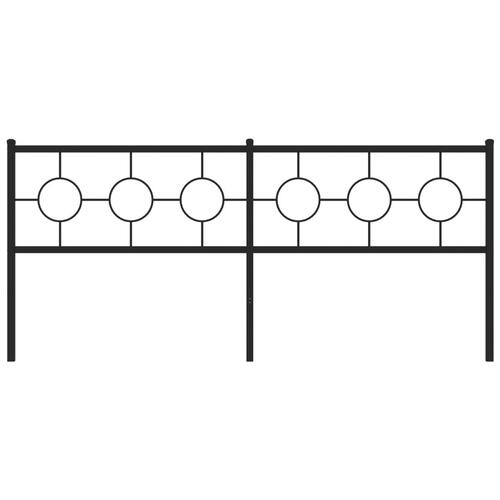Sengegavl 193 cm metal sort