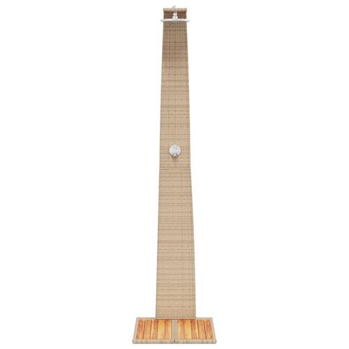 Havebruser 55x60x224 cm polyrattan og akacietræ beige