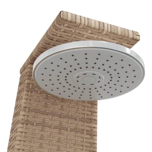 Havebruser 55x60x224 cm polyrattan og akacietræ beige