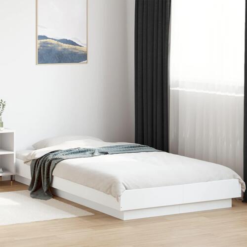 Sengeramme 75x190 cm konstrueret træ hvid