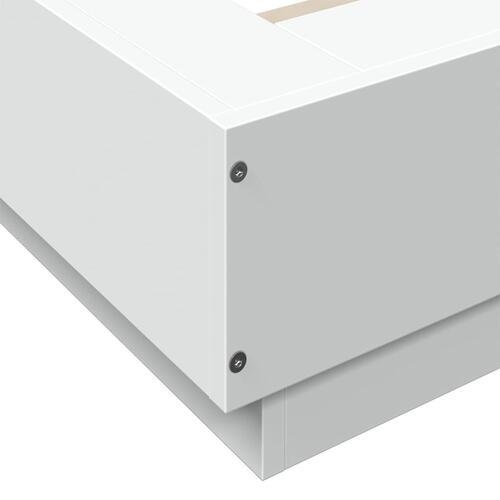 Sengeramme 75x190 cm konstrueret træ hvid