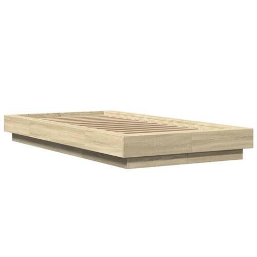 Sengeramme 75x190 cm konstrueret træ sonoma-eg