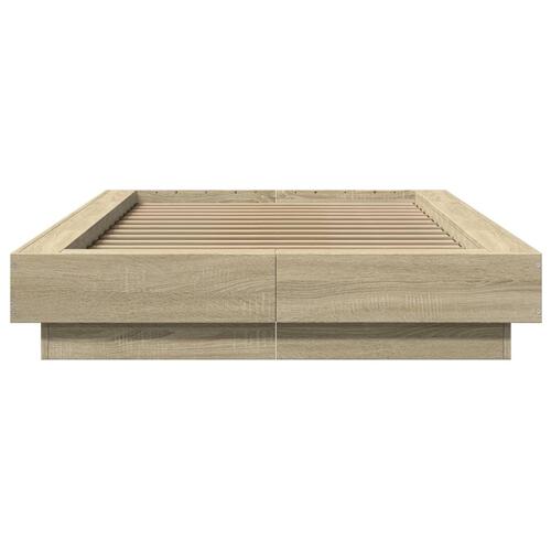 Sengeramme 75x190 cm konstrueret træ sonoma-eg